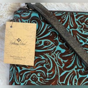 Patricia Nash | Cassini Wristlet | Tooled Turquoise | Genuine Leather | NWT